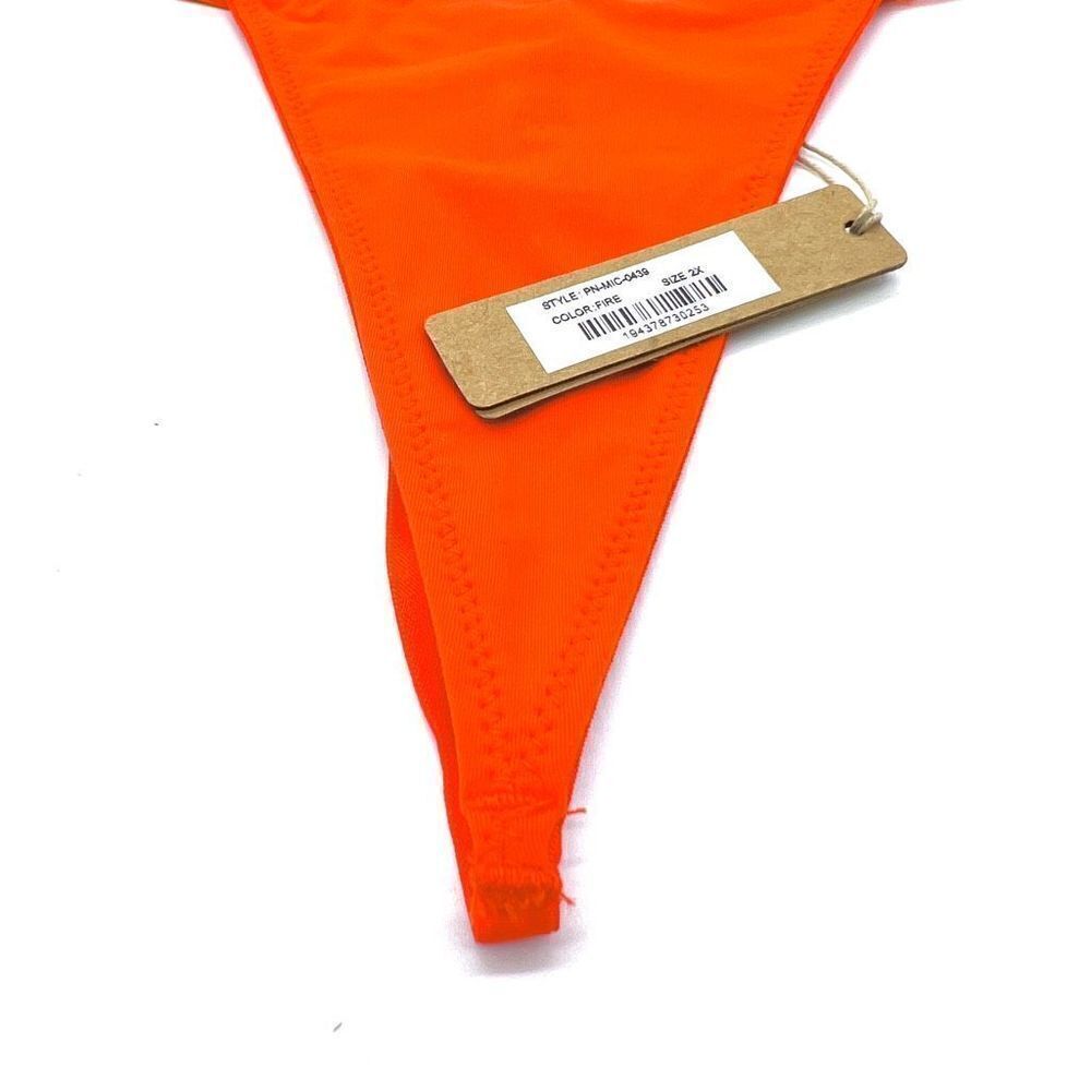 SKIMS Fits Everybody Micro Thong in Rare Color Fire Size 2X - Picture 8 of 12